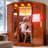 Far Infrared Corner Sauna for Two, Low EMF, Full Spectrum Infrared Therapy, Okoume Wood, LCD Display & LED Lights