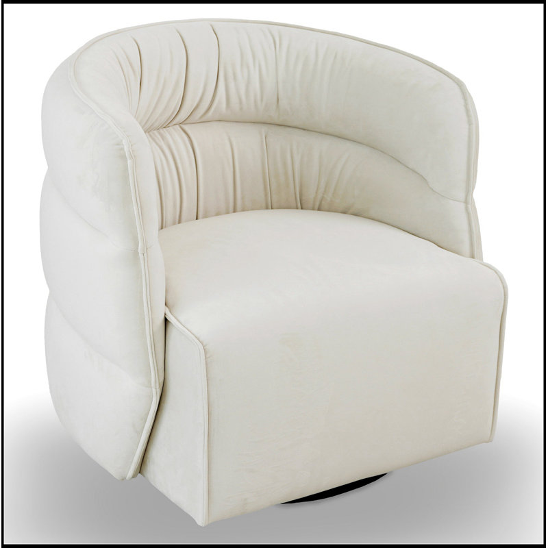 Chaise pivotante Walden - Velours crème