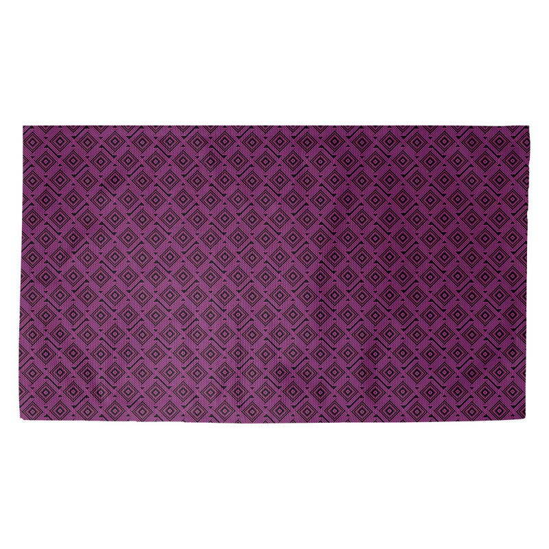 Avicia Geometric Indoor Doormat, Rectangle 5'2.5" x 7'2", Purple
