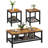 Living Room Table Set Of 3, Modern Coffee Table With Mdf Broad Tea Table & 2 End Side Tables, Space-saving Coffee Table Set With Metal Frame For Living Room, Small Space, Apartment, Bed Room-1304436431