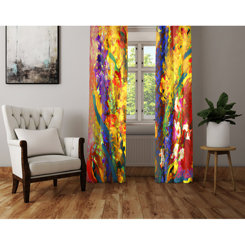 Rideau en polyester Amanveer, L 20 po x L 61 po