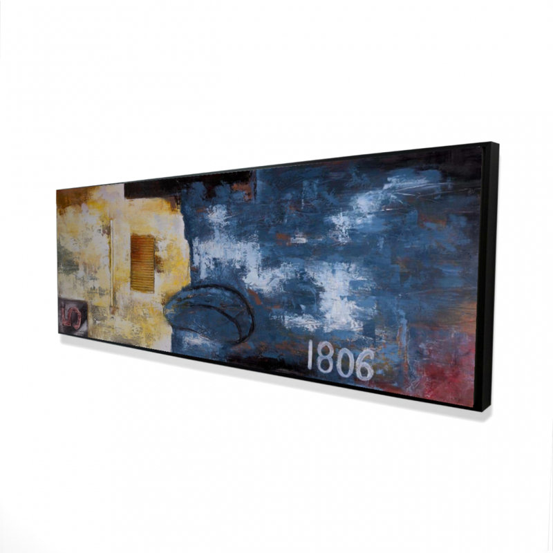 «Blue Shapes», art abstrait sur toile | Art mural encadré