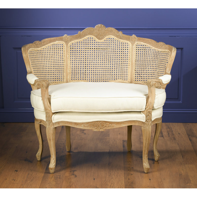 Fonso Linen Armchair, Pickled