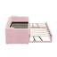 Lit de jour simple rembourré très grand avec gigogne, canapé-lit en velours avec lumière DEL réglable, aucun sommier tapissier requis, rose-524760235