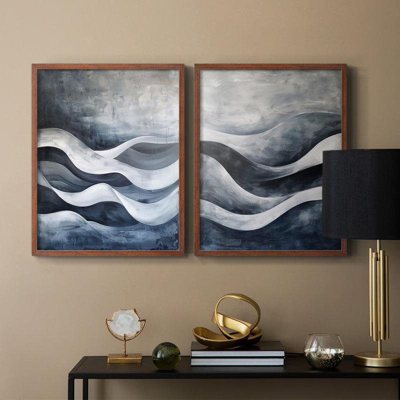 ABSTRACT Series CDLxxv - reproduction encadrée de qualité supérieure - prête à être accrochée - aucun clou requis - aucun clou requis