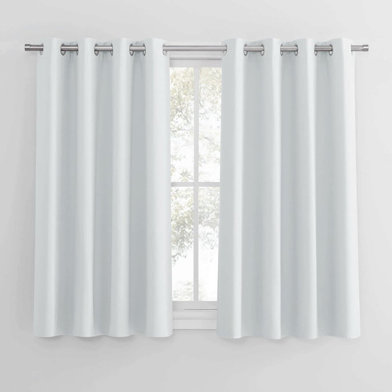 Blackout Curtain Pair, Greyish White