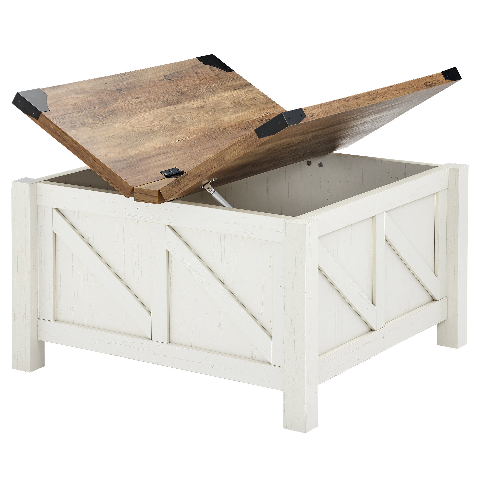 Gracie Oaks Manross Lift Top Farmhouse Coffee Table with Storage & Reviews Wayfair