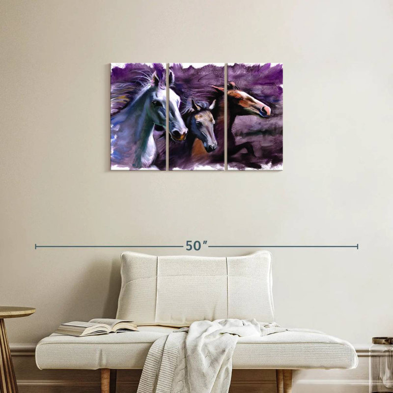 Brampt 3 Horses, 20" H x 33" W