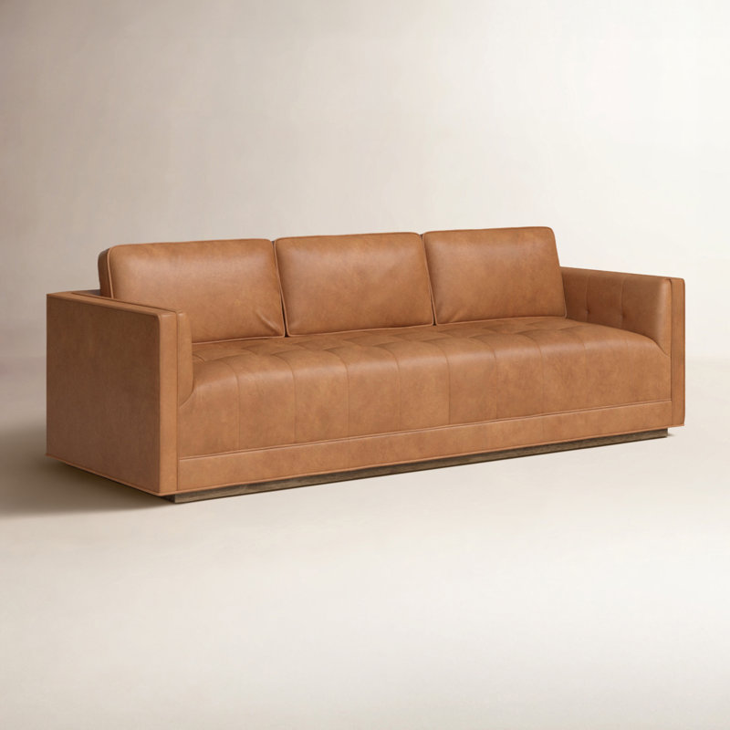 Kiera Sofa, Palermo Butterscotch Top Grain Leather