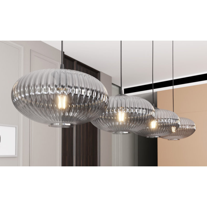 Samyiah 4 - Light Matte Black Pendant, Matte Black/Graphite