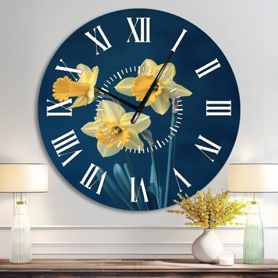 Horloge murale Moody Daffodils Contrast