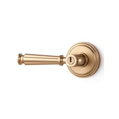 Poignée de porte MRML avec serrure de porte bronze à clé avec serrure, utilisation pour l'entrée avant extérieure, poignée de porte intérieure pour chambre à coucher, poignée en alliage d'aluminium