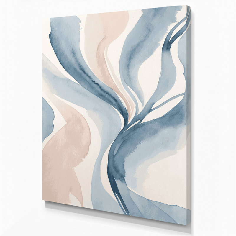 Aquarelle sur toile grise abstraite, H 11 po x l 14 po