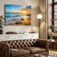 "Luxury Coastal Ocean Sunset Beach Wave" sur toile tendue avec châssis-1120489174