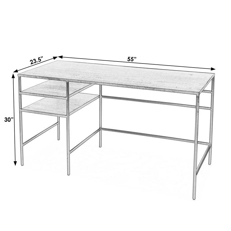 Jensen Iron and Wood Writing Desk