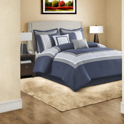 Elegant 8 Piece Bedding Sets, Premium Polyester, Modern Hotel Style For Home