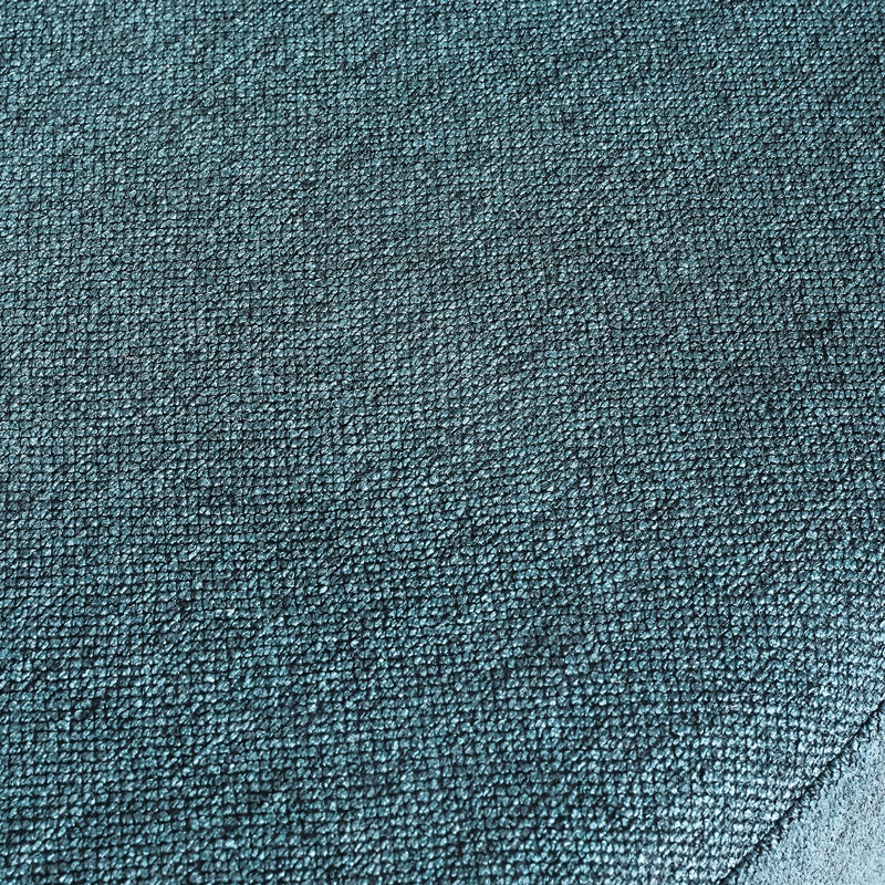 Repose-pieds standard carré de 16,34 po de largeur Moorhouse, 100 % polyester bleu océan