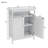 Bathroom standing storage with double shutter doors cabinet-White
