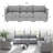 6-Seat Modular Sectional Sofa with Hidden Storage, Convertible Sofa Couch with Soft Cushions-623822407-623822406