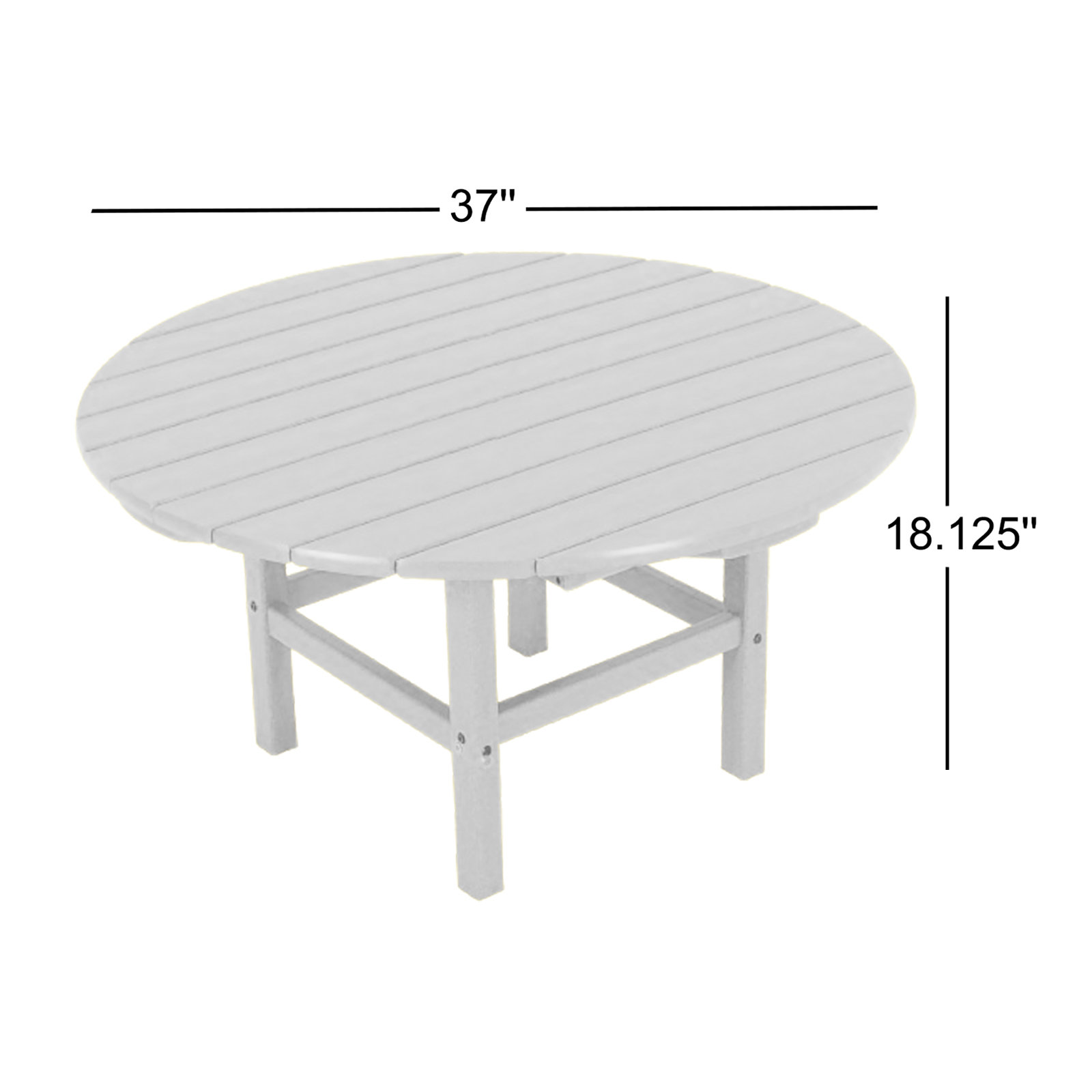 POLYWOOD® Tables 37" Patio Table, Black