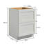 Meuble bas standard HOMEIBRO Cozy Design, 61 cm (L) x 61 cm (P) x 88 cm (H), en contreplaqué, style Shaker, couleur gris tourterelle.-1409105458-1409105461