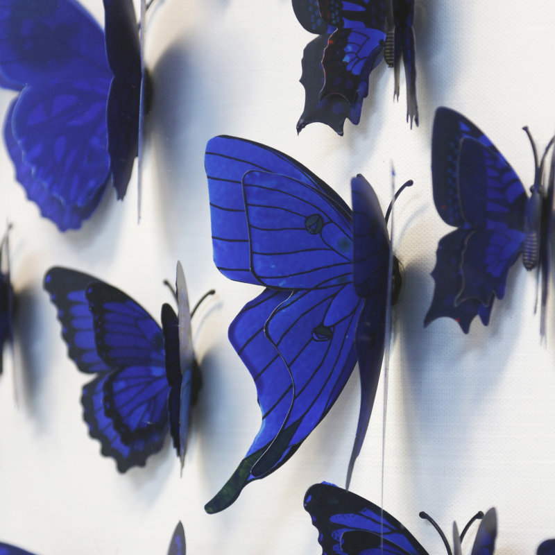 Papillon III Framed Art - PVC Butterfly Art - 3 Inch Acrylic Shadowbox