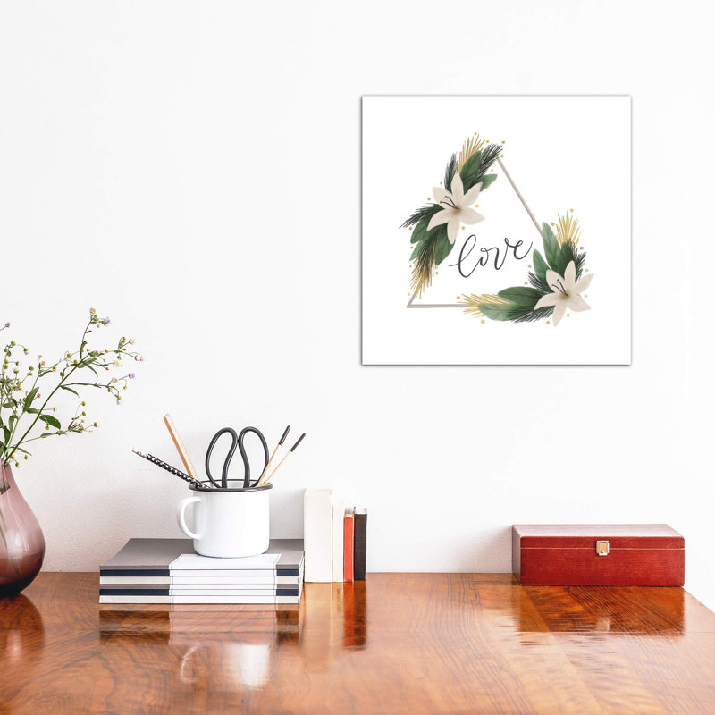 Gilded Christmas Greenery by Richelle Garn - Wrapped Canvas Print, 66.04 cm H x 66.04 cm W x 1.91 cm D