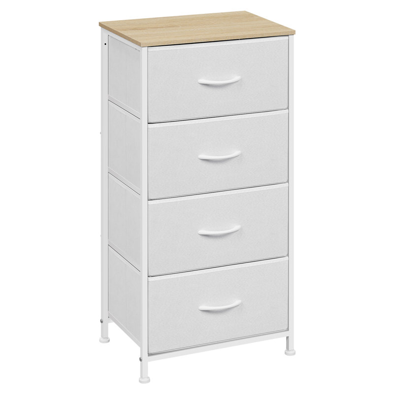 Ahilan 4 Drawer Storage Drawer, White