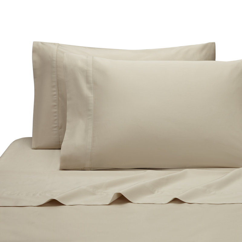 Rayon From Bamboo-Cotton Bedding Cotton Blend - Set of 2, Standard, Bisque