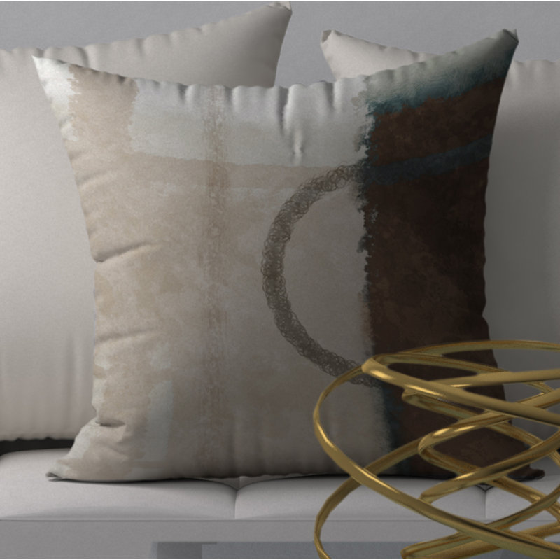 Abstract Reversible Throw Pillow, 20" x 20"