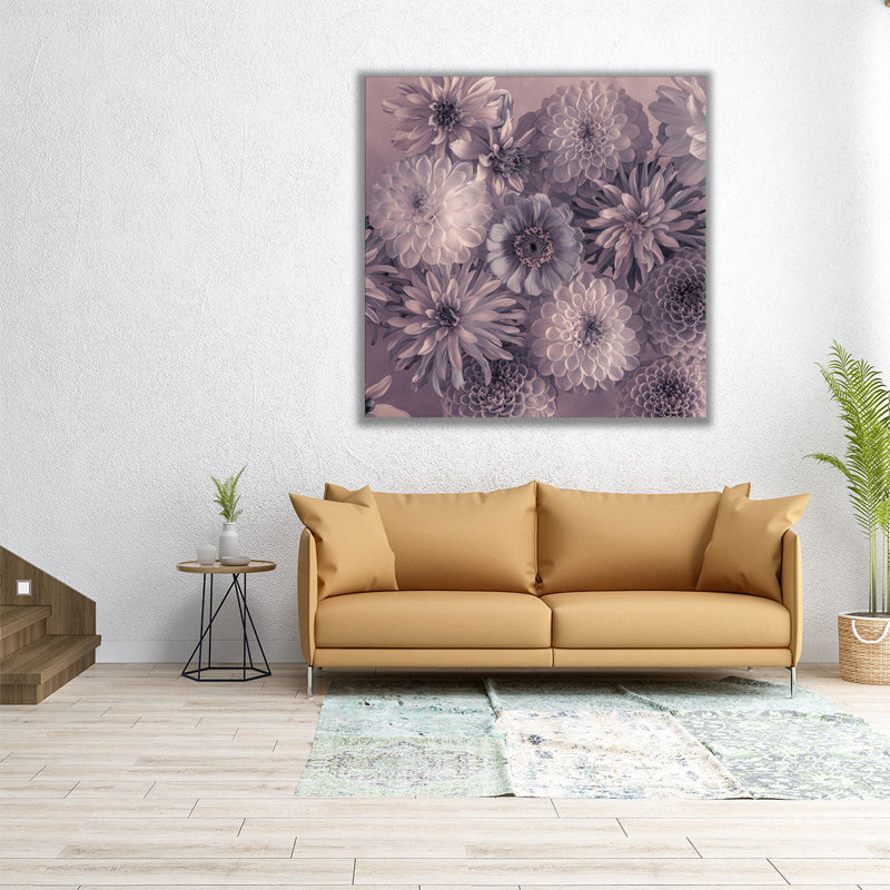 «Full Frame of Mixed Flowers», reproduction d'art sur toile, H 12 po x l 12 po