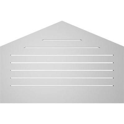 Peaked Surface Mount Signature Urethane Functional Gable Vent 5/12 Pitch, Primed Tan