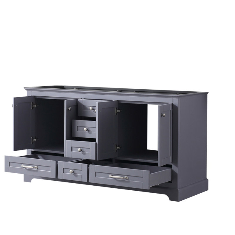 Dukes 60 in W x 22 in D Double Bath Vanity, Dark Gray