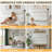 Linen Upholstered Wall-Mounted Headboard With Adjustable Height, Cream-1626855946-1626855945