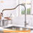Touchless Kitchen Faucet,Hands Free Automatic Smart Kitchen Faucet Black Smart Kitchen Faucet-116628671