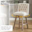 Tabouret de bar pivotant à 360 ° Terron avec pieds en bois massif Terron-675849457-675849462