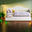 Lit double en bois avec lit gigogne de rangement, lits blancs de 199 cm (78,2 pouces), style ferme moderne-1657788773