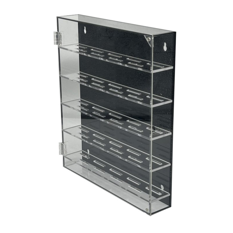 Acrylic Coin Display Box 5 Layers Large Capacity Challenge Coin Showcase Holder Clear Coin Badge, Black