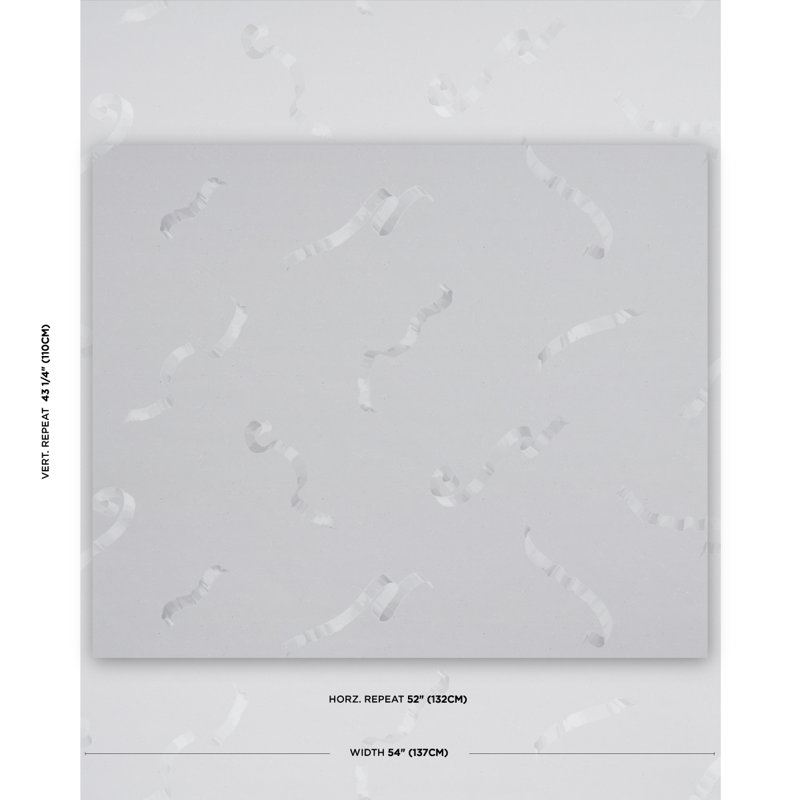 Papier peint Schumacher x Charlap Hyman & Herrero / Pilar Almon Beth, gris