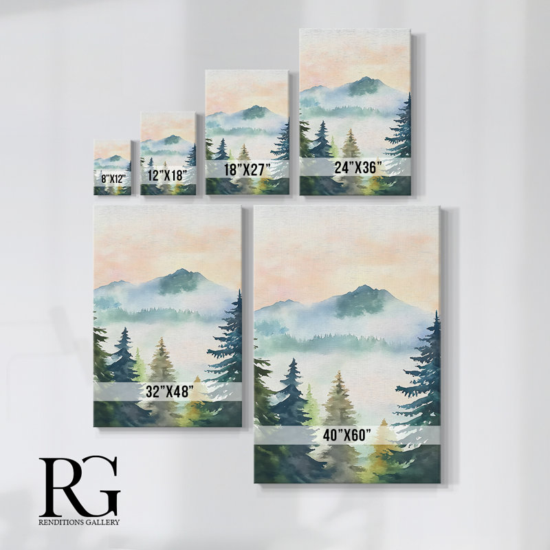 Toile tendue avec paysage LVII Gallery - prête à être accrochée, H 27 po x l 18 po