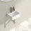 Lavabo de salle de bain mural en céramique 13 "x 11" avec 1 trou de robinet
