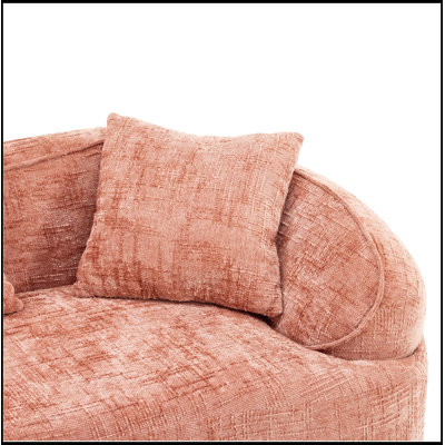 Canapé modulaire en chenille avec 4 coussins et siège moelleux