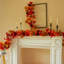 6 pièces d'automne guirlande de feuilles d'érable, 5,6 pi feuille d'érable artificielle guirlande automne vignes d'automne décorations de table pour l'Action de grâce guirlande décorations de porte d'entrée décoration d'automne