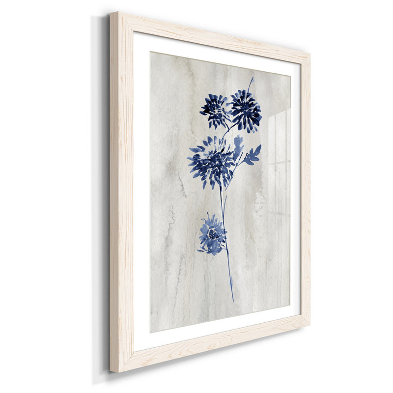 Indigo botanique IV - impression, Blanc, H 37,5 po x l 27,5 po x P 1,5 po