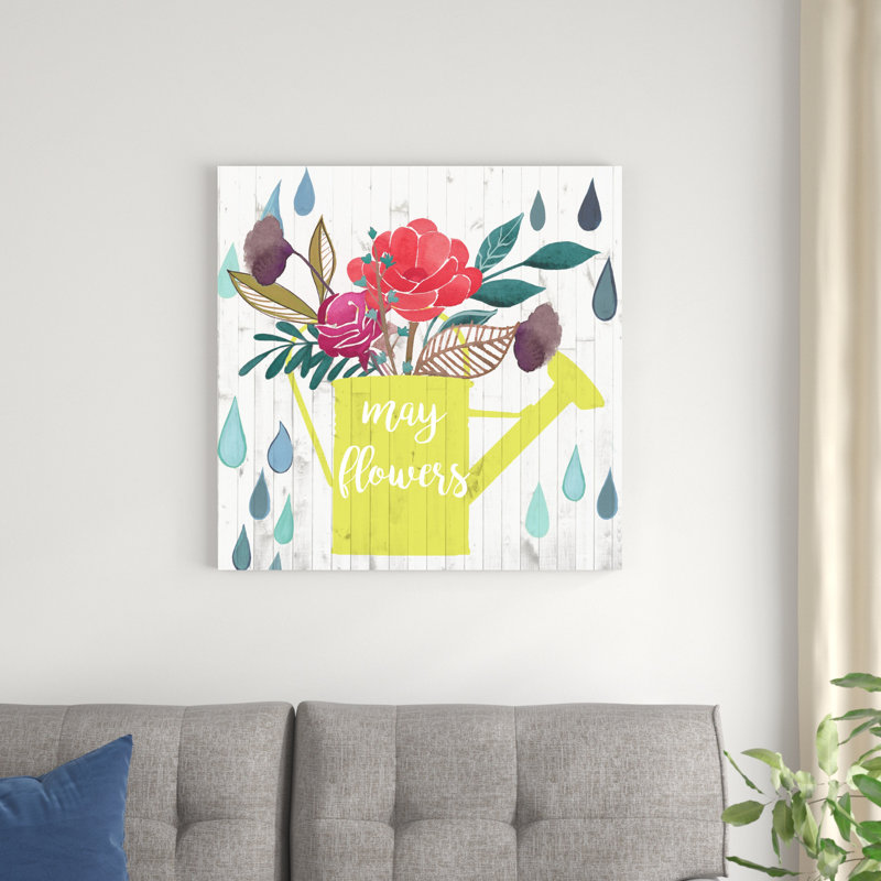 Averses d'avril et fleurs de mai II, H 30 po x l 30 po x P 1,25 po