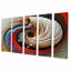 Tourbillon coloré - art mural abstrait en spirale, toile 5 pièces-1018979192