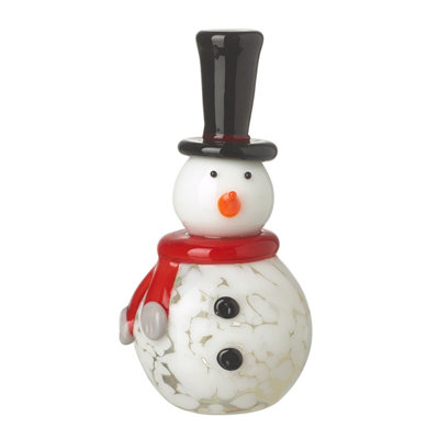 Glass Snowman Decoration