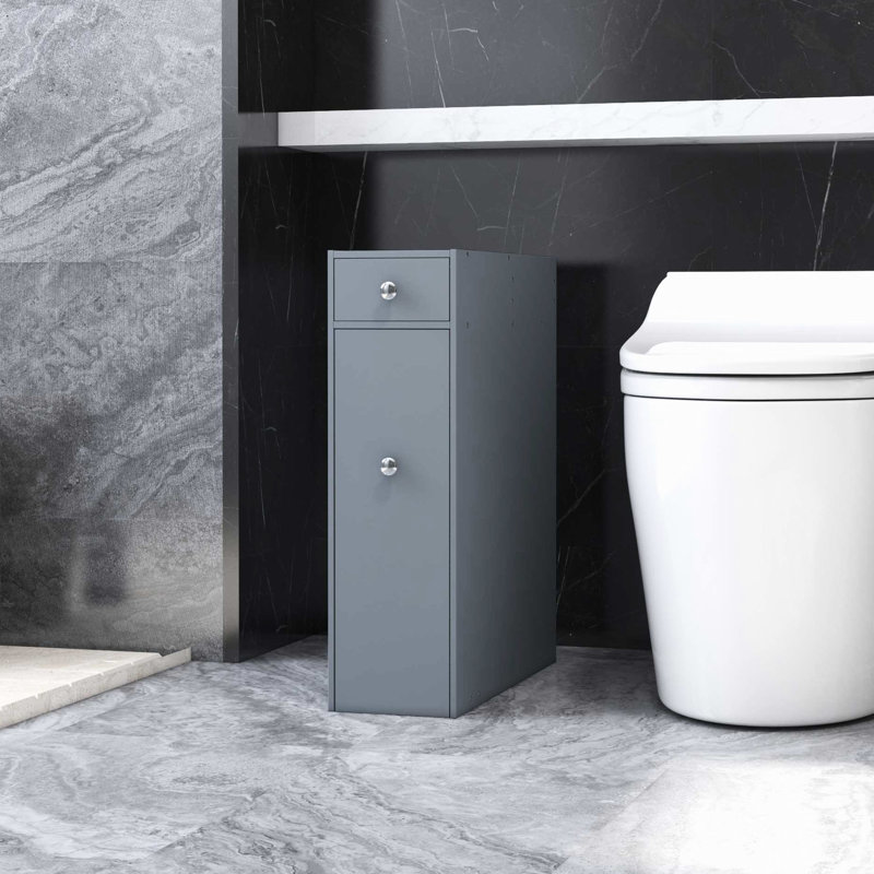 Armoire de toilette pour salle de bain - Gris. Peu encombrant et fonctionnel. Plusieurs compartiments.