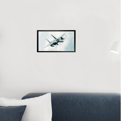 Mcdonnell Douglas F15 Eagle In Flight Fighter Jet Airplane Aircraft Plane Photo Photograph Black Wood Framed Art Poster 20X14 -  Latitude Run®, E0A385276E5B41B29289CD1F23879CD9