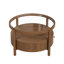 Table basse Mid-Century moderne avec tiroir de rangement et plateau en verre
